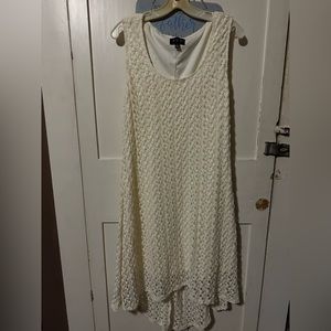 Cream colored dress with high low design size large